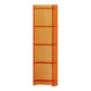 10"W Bookshelf Acrylic Glam Style Closed Back Bookcase for Office and Study Room 15.7"L x 9.8"W x 59.8"H Orange Clearhalo 'Bookcases' 'furn' 'furn_bookcases' 'Furniture' 'furniture_bookcases' 'kitchen' 'kitchen_bookcases' 'Living Room Furniture' 'Office Furniture' 4804063