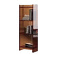 10"W Bookshelf Acrylic Glam Style Closed Back Bookcase for Office and Study Room 15.7"L x 9.8"W x 46.5"H Brown Clearhalo 'Bookcases' 'furn' 'furn_bookcases' 'Furniture' 'furniture_bookcases' 'kitchen' 'kitchen_bookcases' 'Living Room Furniture' 'Office Furniture' 4804064