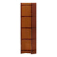 10"W Bookshelf Acrylic Glam Style Closed Back Bookcase for Office and Study Room 15.7"L x 9.8"W x 59.8"H Brown Clearhalo 'Bookcases' 'furn' 'furn_bookcases' 'Furniture' 'furniture_bookcases' 'kitchen' 'kitchen_bookcases' 'Living Room Furniture' 'Office Furniture' 4804066