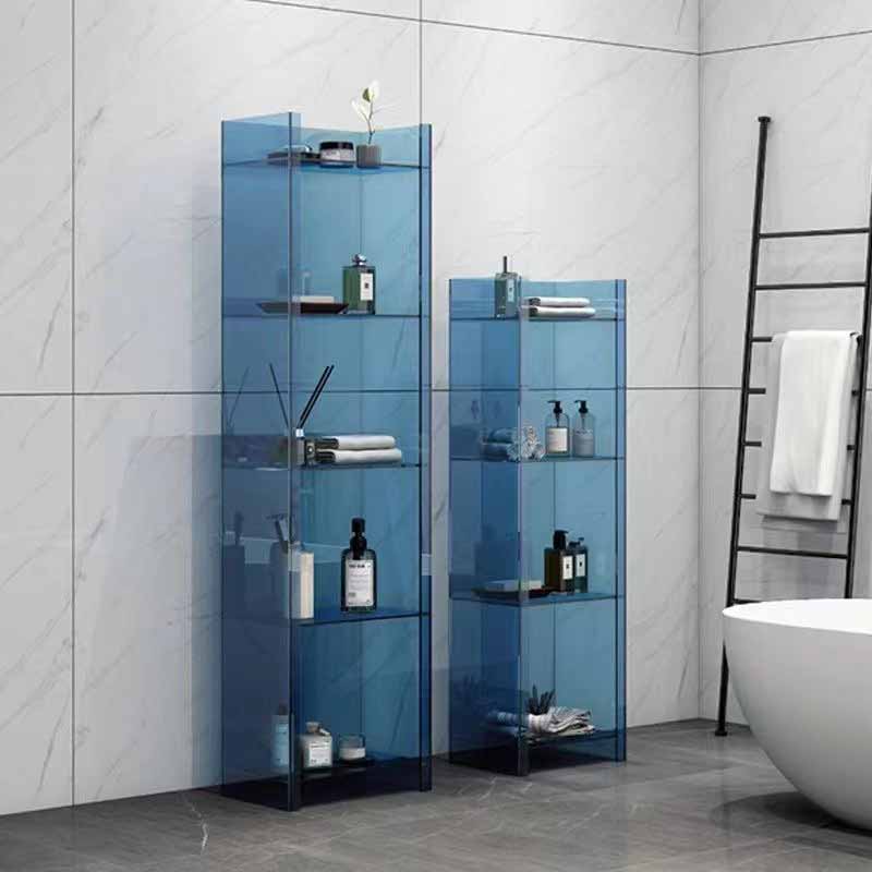 10"W Bookshelf Acrylic Glam Style Closed Back Bookcase for Office and Study Room Clearhalo 'Bookcases' 'furn' 'furn_bookcases' 'Furniture' 'furniture_bookcases' 'kitchen' 'kitchen_bookcases' 'Living Room Furniture' 'Office Furniture' 4804067