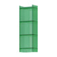 10"W Bookshelf Acrylic Glam Style Closed Back Bookcase for Office and Study Room 15.7"L x 9.8"W x 46.5"H Green Clearhalo 'Bookcases' 'furn' 'furn_bookcases' 'Furniture' 'furniture_bookcases' 'kitchen' 'kitchen_bookcases' 'Living Room Furniture' 'Office Furniture' 4804068