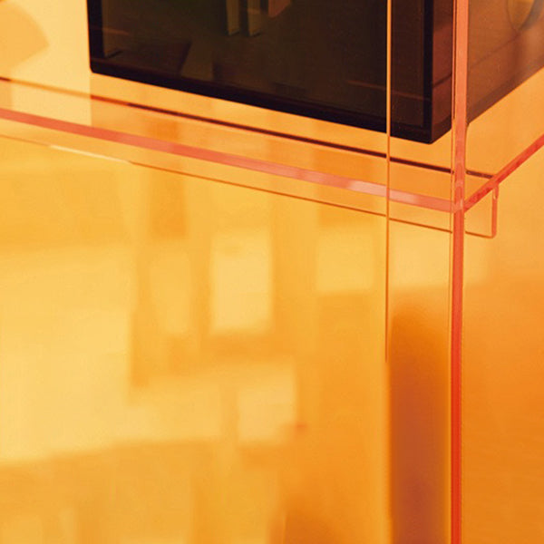 10"W Bookshelf Acrylic Glam Style Closed Back Bookcase for Office and Study Room Clearhalo 'Bookcases' 'furn' 'furn_bookcases' 'Furniture' 'furniture_bookcases' 'kitchen' 'kitchen_bookcases' 'Living Room Furniture' 'Office Furniture' 4804076