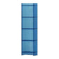 10"W Bookshelf Acrylic Glam Style Closed Back Bookcase for Office and Study Room 15.7"L x 9.8"W x 59.8"H Blue Clearhalo 'Bookcases' 'furn' 'furn_bookcases' 'Furniture' 'furniture_bookcases' 'kitchen' 'kitchen_bookcases' 'Living Room Furniture' 'Office Furniture' 4804078