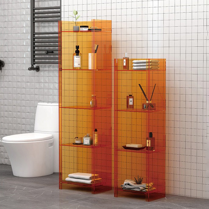 10"W Bookshelf Acrylic Glam Style Closed Back Bookcase for Office and Study Room Clearhalo 'Bookcases' 'furn' 'furn_bookcases' 'Furniture' 'furniture_bookcases' 'kitchen' 'kitchen_bookcases' 'Living Room Furniture' 'Office Furniture' 4804079