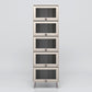 Manufactured Wood Glam Standard Bookcase Vertical Bookcase with Glass Doors 23.6"L x 11.8"W x 83.4"H Champagne Clearhalo 'Bookcases' 'furn' 'furn_bookcases' 'Furniture' 'furniture_bookcases' 'kitchen' 'kitchen_bookcases' 'Living Room Furniture' 'Office Furniture' 4804087