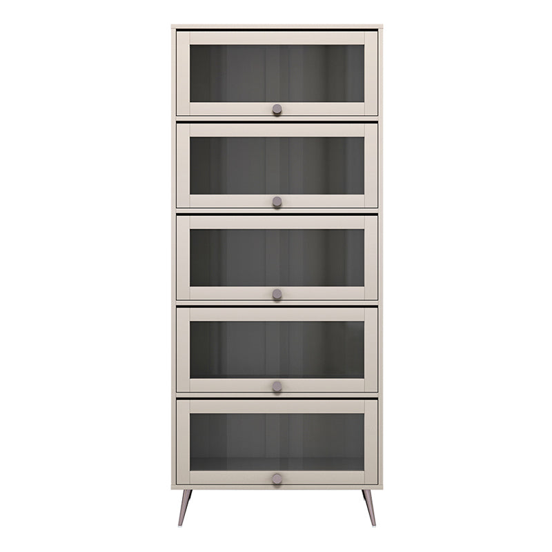 Manufactured Wood Glam Standard Bookcase Vertical Bookcase with Glass Doors Clearhalo 'Bookcases' 'furn' 'furn_bookcases' 'Furniture' 'furniture_bookcases' 'kitchen' 'kitchen_bookcases' 'Living Room Furniture' 'Office Furniture' 4804091
