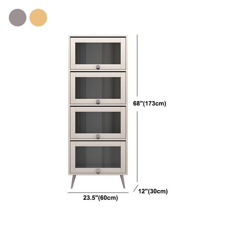 Manufactured Wood Glam Standard Bookcase Vertical Bookcase with Glass Doors Clearhalo 'Bookcases' 'furn' 'furn_bookcases' 'Furniture' 'furniture_bookcases' 'kitchen' 'kitchen_bookcases' 'Living Room Furniture' 'Office Furniture' 4804104