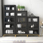 Glam Vertical Standard Bookcase Manufactured Wood Bookcase with Glass Doors Clearhalo 'Bookcases' 'Furniture' 'furniture_bookcases' 'kitchen' 'kitchen_bookcases' 'Living Room Furniture' 'Office Furniture' 4804121