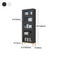 Glam Vertical Standard Bookcase Manufactured Wood Bookcase with Glass Doors Clearhalo 'Bookcases' 'Furniture' 'furniture_bookcases' 'kitchen' 'kitchen_bookcases' 'Living Room Furniture' 'Office Furniture' 4804122
