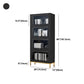 Glam Vertical Standard Bookcase Manufactured Wood Bookcase with Glass Doors Clearhalo 'Bookcases' 'Furniture' 'furniture_bookcases' 'kitchen' 'kitchen_bookcases' 'Living Room Furniture' 'Office Furniture' 4804126