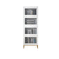 Glam Closed Back Standard Bookcase Manufactured Wood Bookcase with Glass Doors Clearhalo 'Bookcases' 'furn' 'furn_bookcases' 'Furniture' 'furniture_bookcases' 'kitchen' 'kitchen_bookcases' 'Living Room Furniture' 'Office Furniture' 4804136