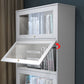 Glam Closed Back Standard Bookcase Manufactured Wood Bookcase with Glass Doors Clearhalo 'Bookcases' 'furn' 'furn_bookcases' 'Furniture' 'furniture_bookcases' 'kitchen' 'kitchen_bookcases' 'Living Room Furniture' 'Office Furniture' 4804138
