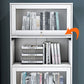 Glam Closed Back Standard Bookcase Manufactured Wood Bookcase with Glass Doors Clearhalo 'Bookcases' 'furn' 'furn_bookcases' 'Furniture' 'furniture_bookcases' 'kitchen' 'kitchen_bookcases' 'Living Room Furniture' 'Office Furniture' 4804143