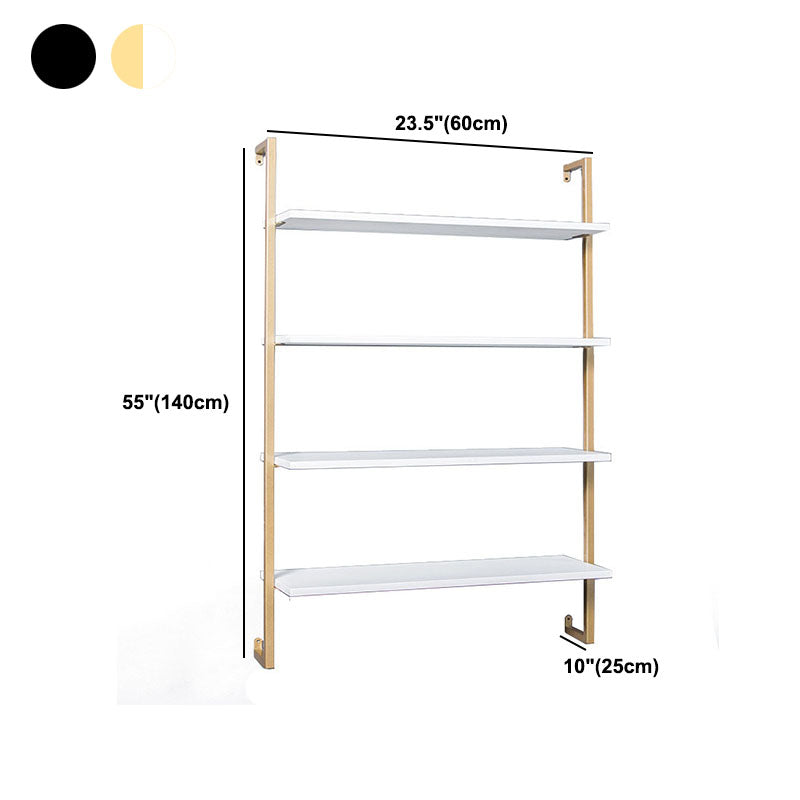 Industrial Wall Unit Bookshelf Metal Frame Solid Wood Shelf Bookshelf Clearhalo 'Bookcases' 'Furniture' 'furniture_bookcases' 'kitchen' 'kitchen_bookcases' 'Living Room Furniture' 'Office Furniture' 4804185