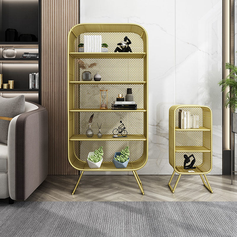 Glam Iron Standard Bookshelf Vertical Closed Back Bookshelf for Home Clearhalo 'Bookcases' 'furn' 'furn_bookcases' 'Furniture' 'furniture_bookcases' 'kitchen' 'kitchen_bookcases' 'Living Room Furniture' 'Office Furniture' 4804190