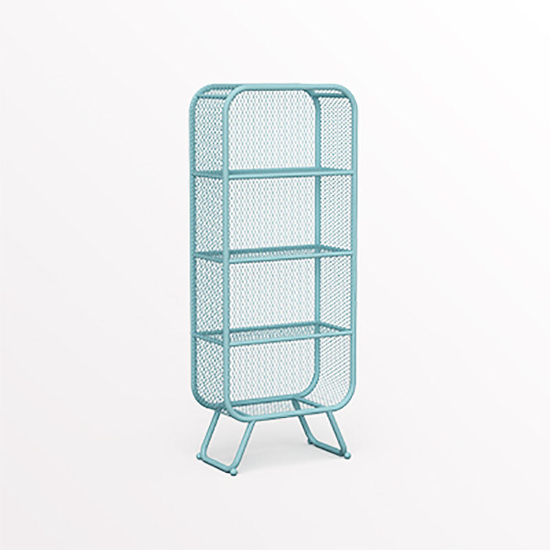 Glam Iron Standard Bookshelf Vertical Closed Back Bookshelf for Home 23.6"L x 11.8"W x 59.1"H Blue Clearhalo 'Bookcases' 'furn' 'furn_bookcases' 'Furniture' 'furniture_bookcases' 'kitchen' 'kitchen_bookcases' 'Living Room Furniture' 'Office Furniture' 4804197