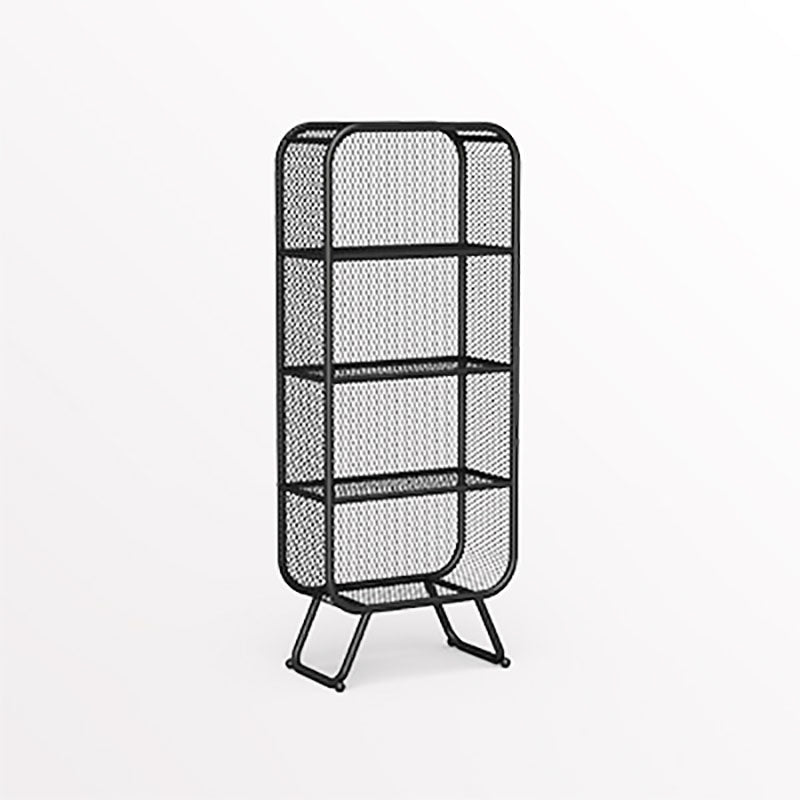 Glam Iron Standard Bookshelf Vertical Closed Back Bookshelf for Home 23.6"L x 11.8"W x 59.1"H Black Clearhalo 'Bookcases' 'furn' 'furn_bookcases' 'Furniture' 'furniture_bookcases' 'kitchen' 'kitchen_bookcases' 'Living Room Furniture' 'Office Furniture' 4804200