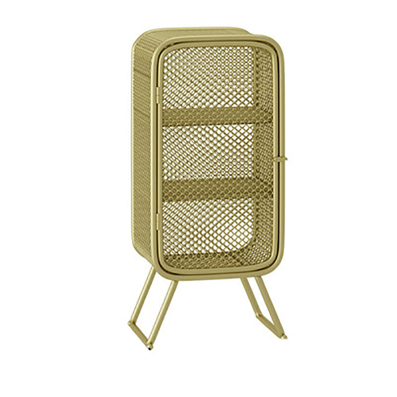 Glam Iron Standard Bookshelf Vertical Closed Back Bookshelf for Home 11.8"L x 11.8"W x 30.7"H Metallic Clearhalo 'Bookcases' 'furn' 'furn_bookcases' 'Furniture' 'furniture_bookcases' 'kitchen' 'kitchen_bookcases' 'Living Room Furniture' 'Office Furniture' 4804215