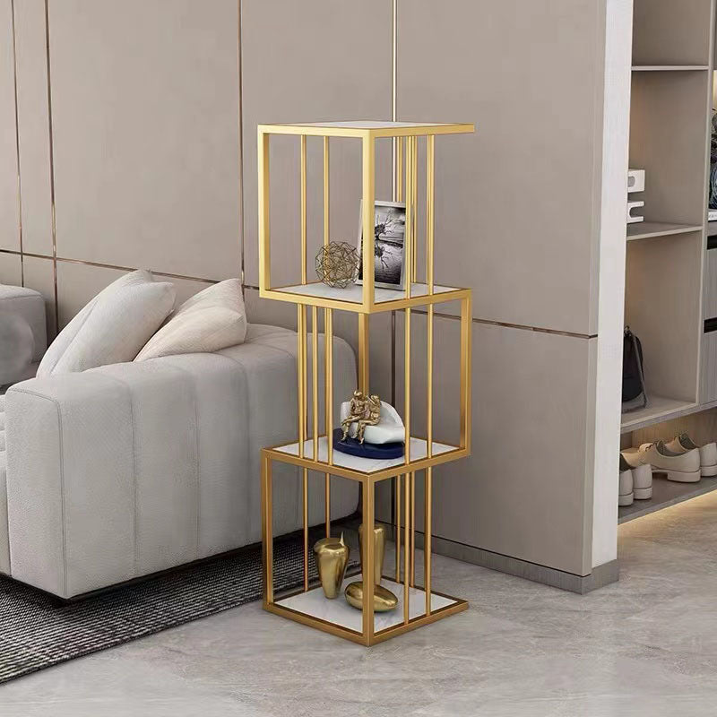Open Vertical Etagere Bookshelf Industrial Iron Frame Manufactured Wood Shelf Bookshelf Clearhalo 'Bookcases' 'furn' 'furn_bookcases' 'Furniture' 'furniture_bookcases' 'kitchen' 'kitchen_bookcases' 'Living Room Furniture' 'Office Furniture' 4804236