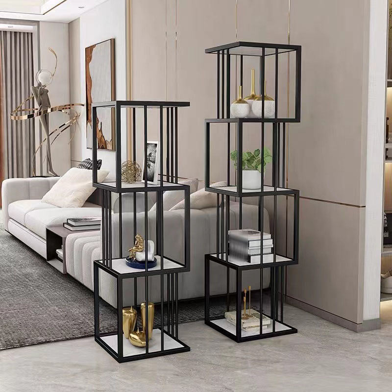 Open Vertical Etagere Bookshelf Industrial Iron Frame Manufactured Wood Shelf Bookshelf Clearhalo 'Bookcases' 'furn' 'furn_bookcases' 'Furniture' 'furniture_bookcases' 'kitchen' 'kitchen_bookcases' 'Living Room Furniture' 'Office Furniture' 4804239