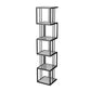 Open Vertical Etagere Bookshelf Industrial Iron Frame Manufactured Wood Shelf Bookshelf 13.8"L x 13.8"W x 70.9"H White-Black Clearhalo 'Bookcases' 'furn' 'furn_bookcases' 'Furniture' 'furniture_bookcases' 'kitchen' 'kitchen_bookcases' 'Living Room Furniture' 'Office Furniture' 4804242