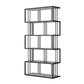 Open Vertical Etagere Bookshelf Industrial Iron Frame Manufactured Wood Shelf Bookshelf 23.6"L x 11.8"W x 70.9"H White-Black Clearhalo 'Bookcases' 'furn' 'furn_bookcases' 'Furniture' 'furniture_bookcases' 'kitchen' 'kitchen_bookcases' 'Living Room Furniture' 'Office Furniture' 4804247