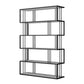 Open Vertical Etagere Bookshelf Industrial Iron Frame Manufactured Wood Shelf Bookshelf 47.2"L x 11.8"W x 70.9"H White-Black Clearhalo 'Bookcases' 'furn' 'furn_bookcases' 'Furniture' 'furniture_bookcases' 'kitchen' 'kitchen_bookcases' 'Living Room Furniture' 'Office Furniture' 4804248
