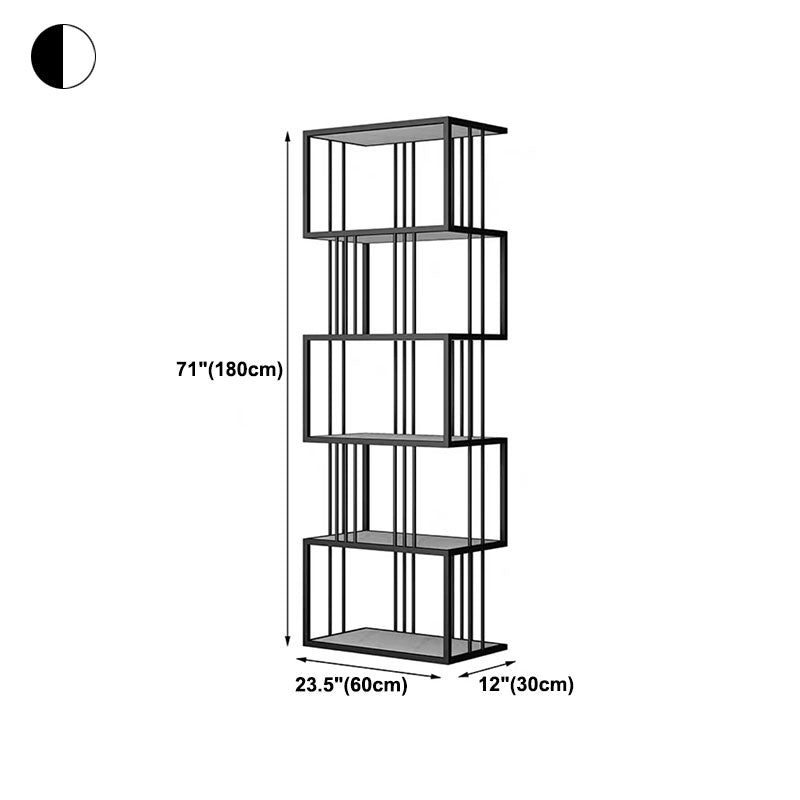 Open Vertical Etagere Bookshelf Industrial Iron Frame Manufactured Wood Shelf Bookshelf Clearhalo 'Bookcases' 'furn' 'furn_bookcases' 'Furniture' 'furniture_bookcases' 'kitchen' 'kitchen_bookcases' 'Living Room Furniture' 'Office Furniture' 4804263