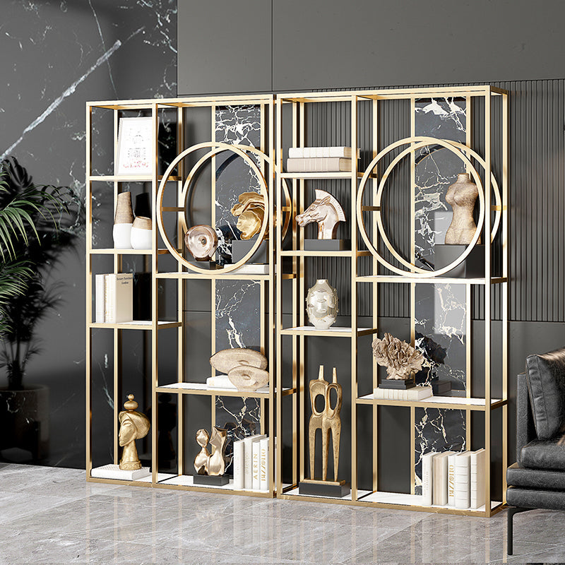 11.81"W Bookcase Glam Style Open Back Bookcase for Home Office Clearhalo 'Bookcases' 'furn' 'furn_bookcases' 'Furniture' 'furniture_bookcases' 'kitchen' 'kitchen_bookcases' 'Living Room Furniture' 'Office Furniture' 4804271