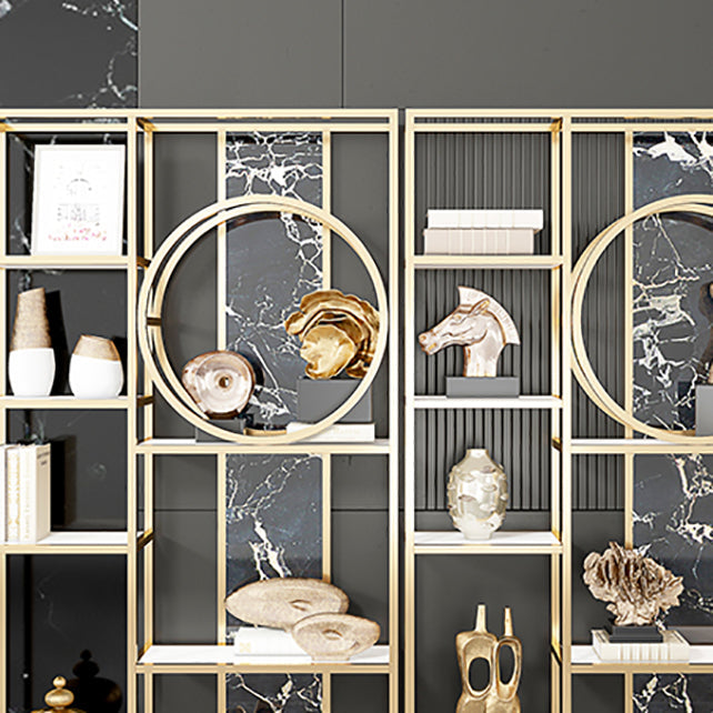 11.81"W Bookcase Glam Style Open Back Bookcase for Home Office Clearhalo 'Bookcases' 'furn' 'furn_bookcases' 'Furniture' 'furniture_bookcases' 'kitchen' 'kitchen_bookcases' 'Living Room Furniture' 'Office Furniture' 4804273