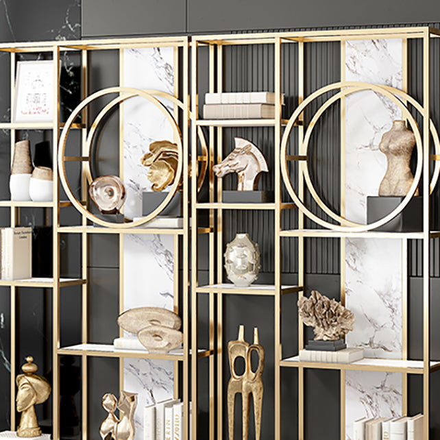 11.81"W Bookcase Glam Style Open Back Bookcase for Home Office Clearhalo 'Bookcases' 'furn' 'furn_bookcases' 'Furniture' 'furniture_bookcases' 'kitchen' 'kitchen_bookcases' 'Living Room Furniture' 'Office Furniture' 4804277