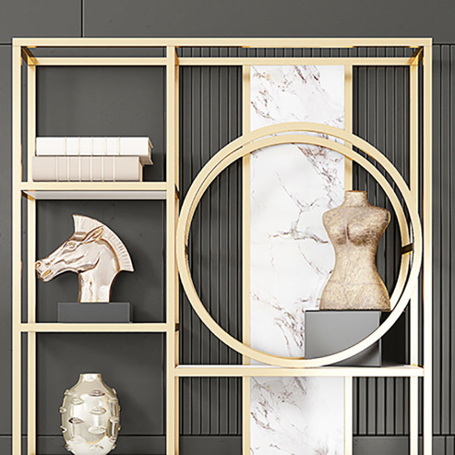 11.81"W Bookcase Glam Style Open Back Bookcase for Home Office Clearhalo 'Bookcases' 'furn' 'furn_bookcases' 'Furniture' 'furniture_bookcases' 'kitchen' 'kitchen_bookcases' 'Living Room Furniture' 'Office Furniture' 4804279