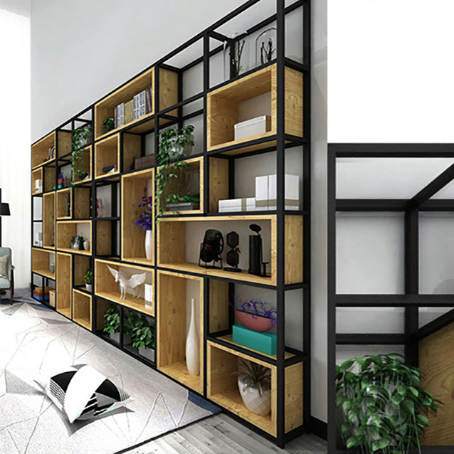9.84"W Bookcase Industrial Style Open Back Bookcase for Study Room Home Office Clearhalo 'Bookcases' 'furn' 'furn_bookcases' 'Furniture' 'furniture_bookcases' 'kitchen' 'kitchen_bookcases' 'Living Room Furniture' 'Office Furniture' 4804293