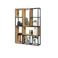 9.84"W Bookcase Industrial Style Open Back Bookcase for Study Room Home Office 47.2"L x 9.8"W x 63"H Clearhalo 'Bookcases' 'furn' 'furn_bookcases' 'Furniture' 'furniture_bookcases' 'kitchen' 'kitchen_bookcases' 'Living Room Furniture' 'Office Furniture' 4804299