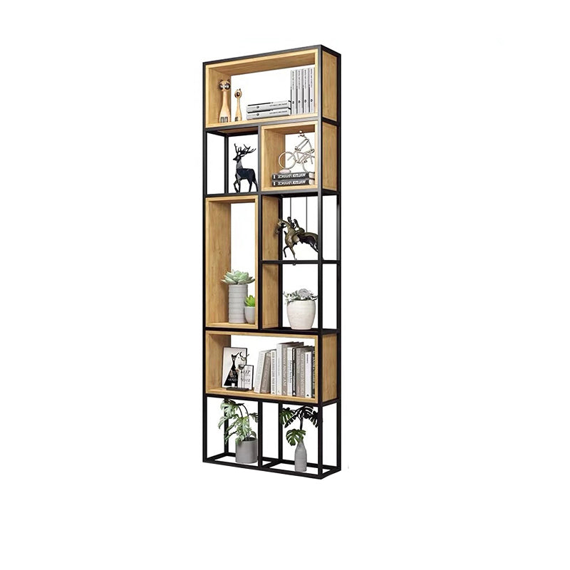 9.84"W Bookcase Industrial Style Open Back Bookcase for Study Room Home Office 31.5"L x 9.8"W x 94.5"H Clearhalo 'Bookcases' 'furn' 'furn_bookcases' 'Furniture' 'furniture_bookcases' 'kitchen' 'kitchen_bookcases' 'Living Room Furniture' 'Office Furniture' 4804300