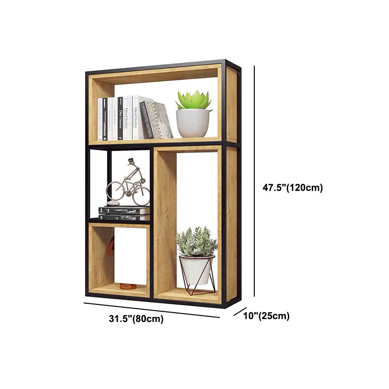 9.84"W Bookcase Industrial Style Open Back Bookcase for Study Room Home Office Clearhalo 'Bookcases' 'furn' 'furn_bookcases' 'Furniture' 'furniture_bookcases' 'kitchen' 'kitchen_bookcases' 'Living Room Furniture' 'Office Furniture' 4804307