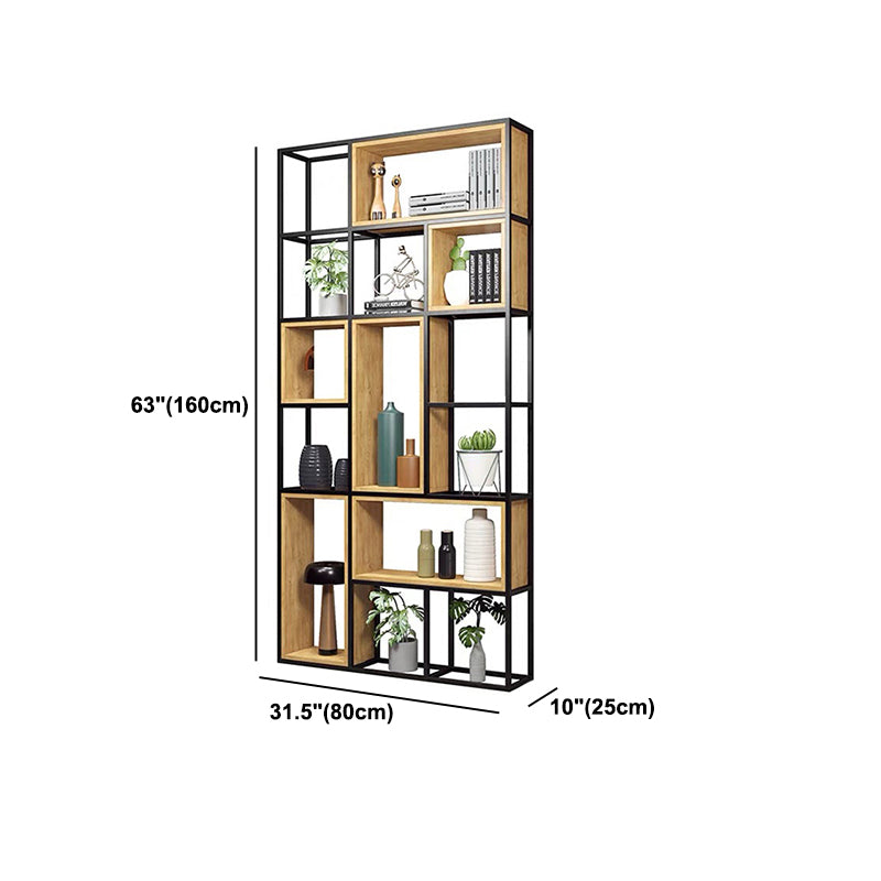 9.84"W Bookcase Industrial Style Open Back Bookcase for Study Room Home Office Clearhalo 'Bookcases' 'furn' 'furn_bookcases' 'Furniture' 'furniture_bookcases' 'kitchen' 'kitchen_bookcases' 'Living Room Furniture' 'Office Furniture' 4804308