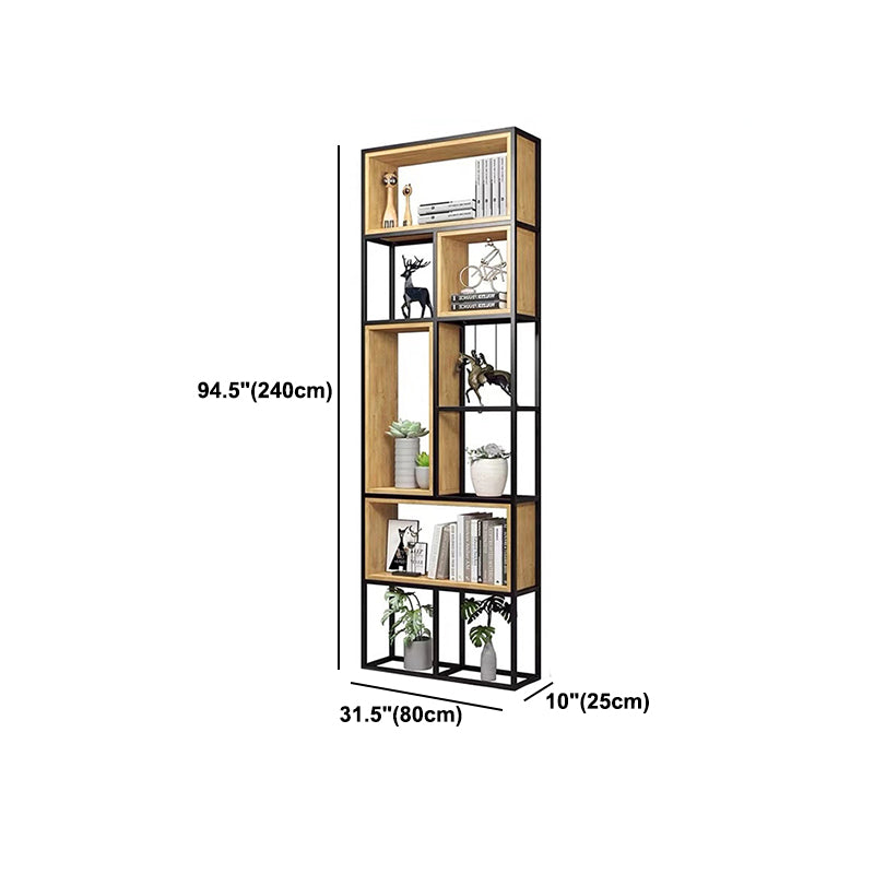 9.84"W Bookcase Industrial Style Open Back Bookcase for Study Room Home Office Clearhalo 'Bookcases' 'furn' 'furn_bookcases' 'Furniture' 'furniture_bookcases' 'kitchen' 'kitchen_bookcases' 'Living Room Furniture' 'Office Furniture' 4804310