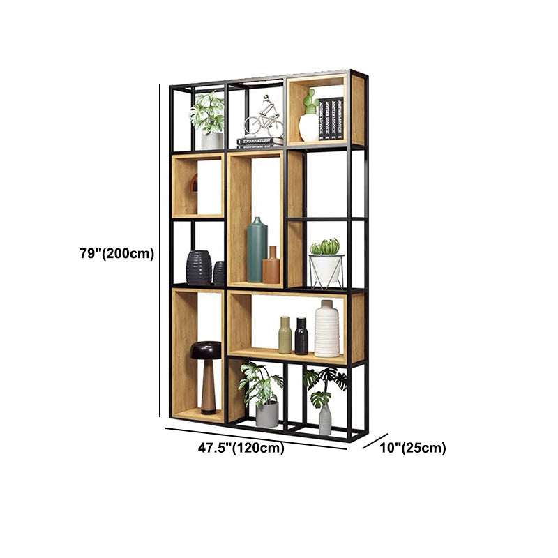 9.84"W Bookcase Industrial Style Open Back Bookcase for Study Room Home Office Clearhalo 'Bookcases' 'furn' 'furn_bookcases' 'Furniture' 'furniture_bookcases' 'kitchen' 'kitchen_bookcases' 'Living Room Furniture' 'Office Furniture' 4804312