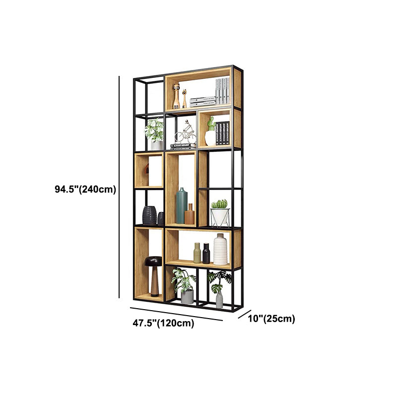 9.84"W Bookcase Industrial Style Open Back Bookcase for Study Room Home Office Clearhalo 'Bookcases' 'furn' 'furn_bookcases' 'Furniture' 'furniture_bookcases' 'kitchen' 'kitchen_bookcases' 'Living Room Furniture' 'Office Furniture' 4804313