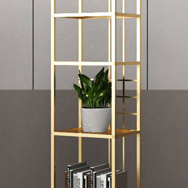 Industrial Vertical Open Etagere Bookshelf Iron Frame Manufactured Wood Shelf Bookshelf Clearhalo 'Bookcases' 'furn' 'furn_bookcases' 'Furniture' 'furniture_bookcases' 'kitchen' 'kitchen_bookcases' 'Living Room Furniture' 'Office Furniture' 4804356