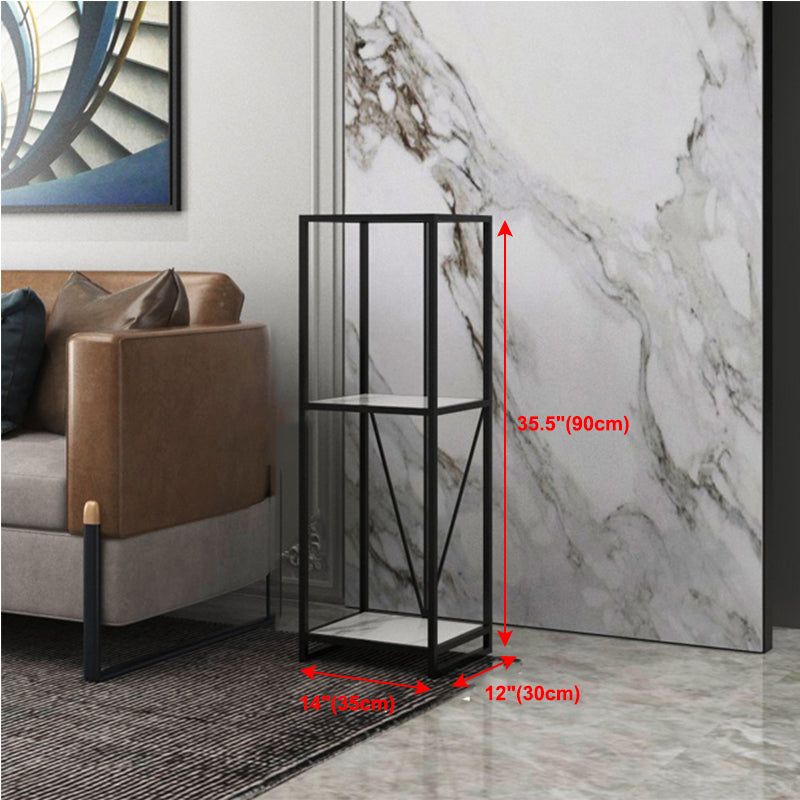 Industrial Vertical Open Etagere Bookshelf Iron Frame Manufactured Wood Shelf Bookshelf Clearhalo 'Bookcases' 'furn' 'furn_bookcases' 'Furniture' 'furniture_bookcases' 'kitchen' 'kitchen_bookcases' 'Living Room Furniture' 'Office Furniture' 4804358