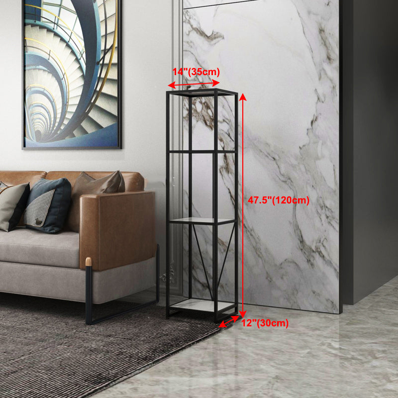 Industrial Vertical Open Etagere Bookshelf Iron Frame Manufactured Wood Shelf Bookshelf Clearhalo 'Bookcases' 'furn' 'furn_bookcases' 'Furniture' 'furniture_bookcases' 'kitchen' 'kitchen_bookcases' 'Living Room Furniture' 'Office Furniture' 4804359