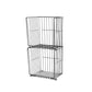 Black and White Industrial Bookshelf Iron Bookshelf with Caster Wheels 12.4"L x 9.4"W x 25"H Black Clearhalo 'Bookcases' 'furn' 'furn_bookcases' 'Furniture' 'furniture_bookcases' 'kitchen' 'kitchen_bookcases' 'Living Room Furniture' 'Office Furniture' 4804377