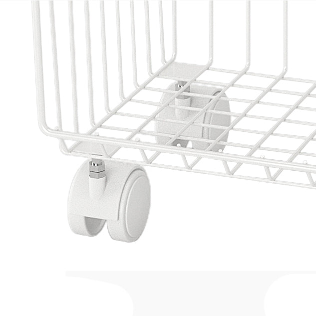 Black and White Industrial Bookshelf Iron Bookshelf with Caster Wheels Clearhalo 'Bookcases' 'furn' 'furn_bookcases' 'Furniture' 'furniture_bookcases' 'kitchen' 'kitchen_bookcases' 'Living Room Furniture' 'Office Furniture' 4804382