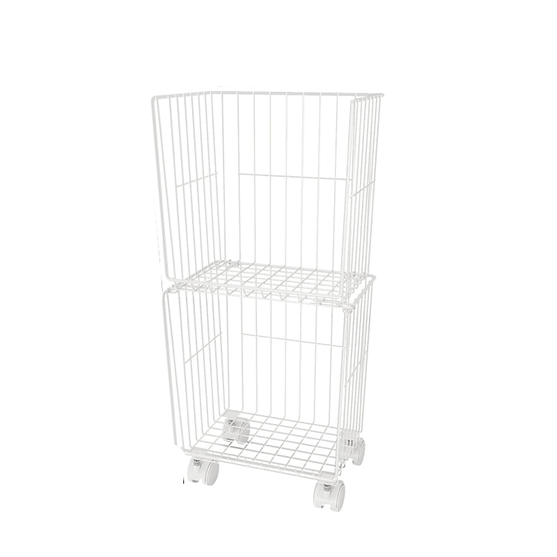 Black and White Industrial Bookshelf Iron Bookshelf with Caster Wheels 12.4"L x 9.4"W x 28"H White Clearhalo 'Bookcases' 'furn' 'furn_bookcases' 'Furniture' 'furniture_bookcases' 'kitchen' 'kitchen_bookcases' 'Living Room Furniture' 'Office Furniture' 4804383