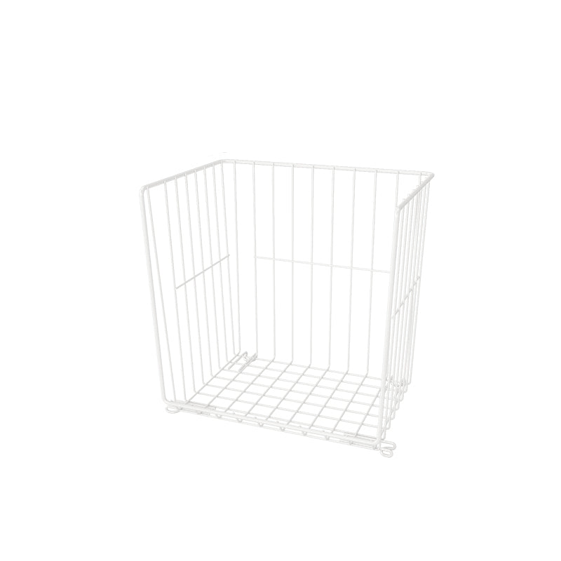 Black and White Industrial Bookshelf Iron Bookshelf with Caster Wheels 12.4"L x 9.4"W x 12.4"H White Clearhalo 'Bookcases' 'furn' 'furn_bookcases' 'Furniture' 'furniture_bookcases' 'kitchen' 'kitchen_bookcases' 'Living Room Furniture' 'Office Furniture' 4804387