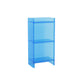 9.84"W Bookshelf Glam Style Closed Back Acrylic Bookcase for Office and Study Room 15.7"L x 9.8"W x 33.1"H Blue Clearhalo 'Bookcases' 'furn' 'furn_bookcases' 'Furniture' 'furniture_bookcases' 'kitchen' 'kitchen_bookcases' 'Living Room Furniture' 'Office Furniture' 4804398