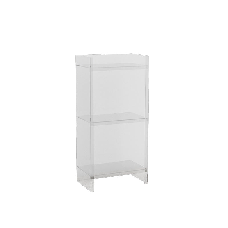9.84"W Bookshelf Glam Style Closed Back Acrylic Bookcase for Office and Study Room 15.7"L x 9.8"W x 33.1"H Clear Clearhalo 'Bookcases' 'furn' 'furn_bookcases' 'Furniture' 'furniture_bookcases' 'kitchen' 'kitchen_bookcases' 'Living Room Furniture' 'Office Furniture' 4804401