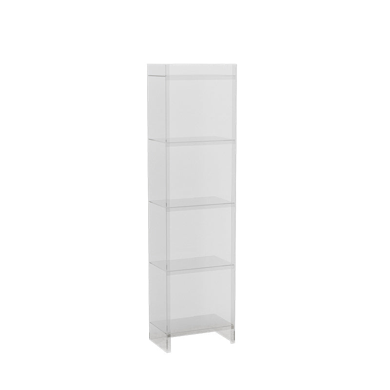 9.84"W Bookshelf Glam Style Closed Back Acrylic Bookcase for Office and Study Room 15.7"L x 9.8"W x 59.8"H Clear Clearhalo 'Bookcases' 'furn' 'furn_bookcases' 'Furniture' 'furniture_bookcases' 'kitchen' 'kitchen_bookcases' 'Living Room Furniture' 'Office Furniture' 4804403